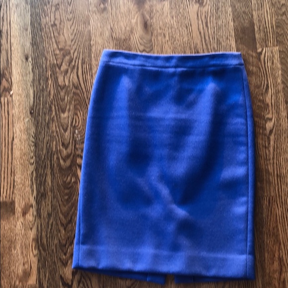 Jcrew no. 2 wool pencil skirt in cobalt color - Picture 3 of 6